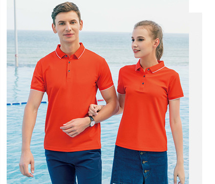 團(tuán)體T恤衫，冰離子絲光棉翻領(lǐng)短袖POLO衫通款