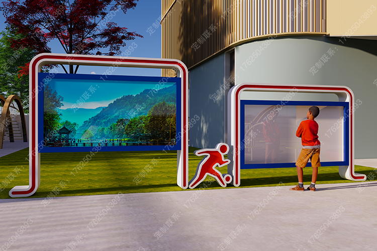 學(xué)?？ㄍㄟ\(yùn)動(dòng)宣傳欄長(zhǎng)廊