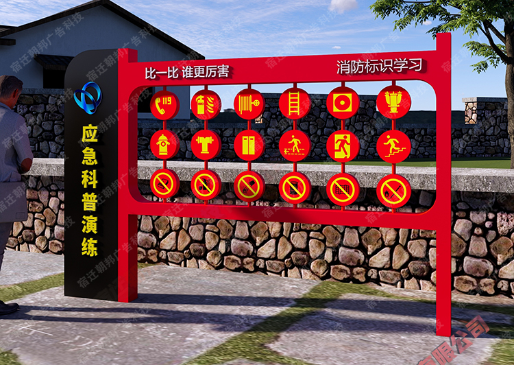 應急科普演練消防翻轉(zhuǎn)牌