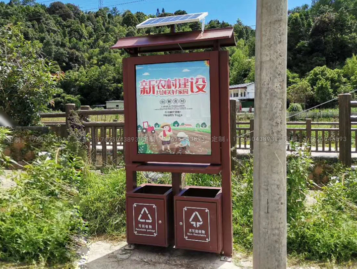 廣告位垃圾桶三（可加太陽能、滾動系統(tǒng)）